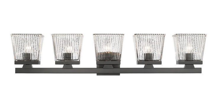 Steel Frame with Glass Shade Vanity Light