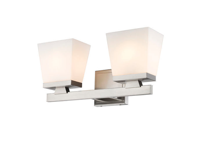 Steel Frame with Glass Shade Vanity Light