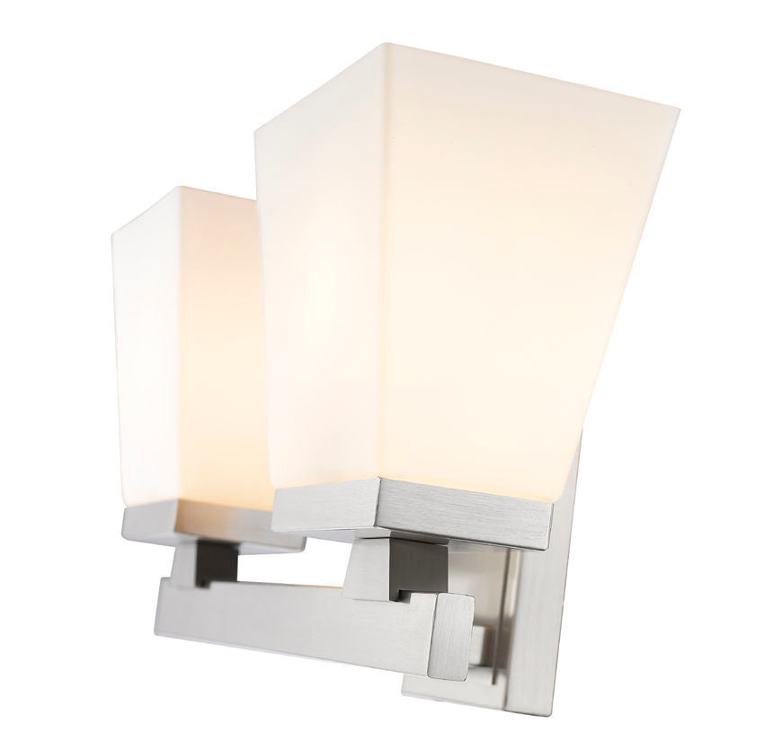 Steel Frame with Glass Shade Vanity Light
