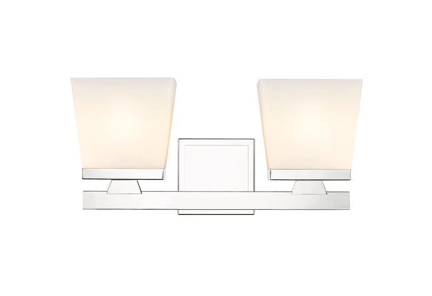 Steel Frame with Glass Shade Vanity Light