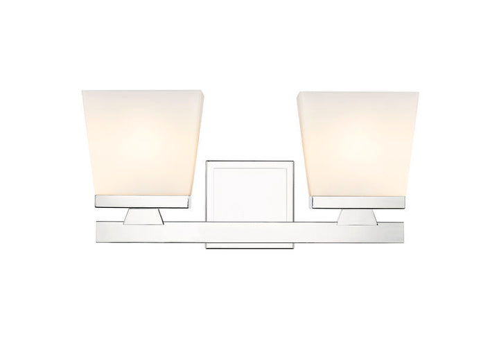 Steel Frame with Glass Shade Vanity Light