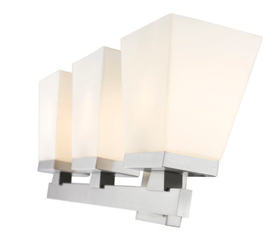 Steel Frame with Glass Shade Vanity Light