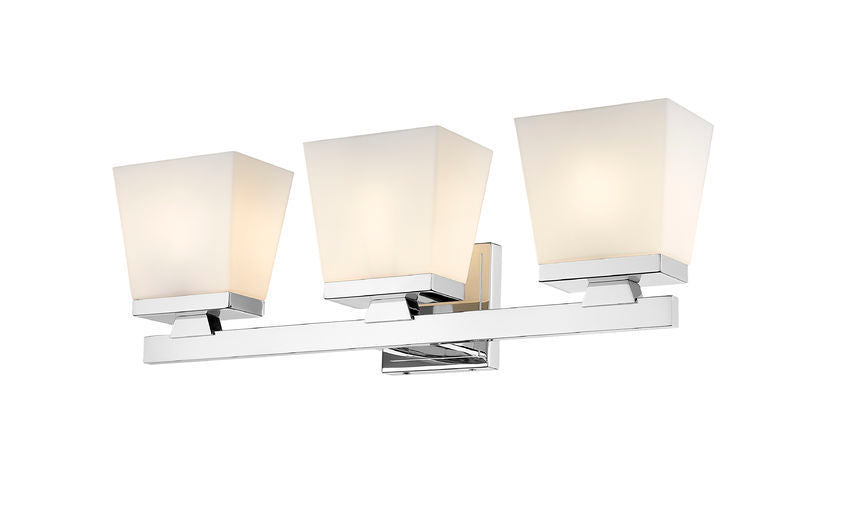 Steel Frame with Glass Shade Vanity Light