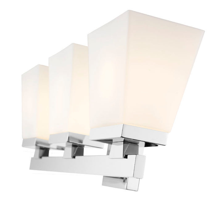 Steel Frame with Glass Shade Vanity Light