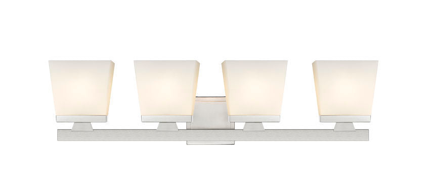 Steel Frame with Glass Shade Vanity Light