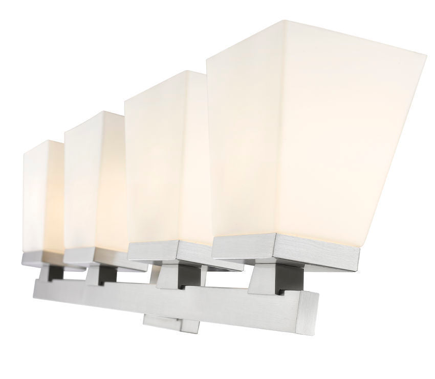 Steel Frame with Glass Shade Vanity Light