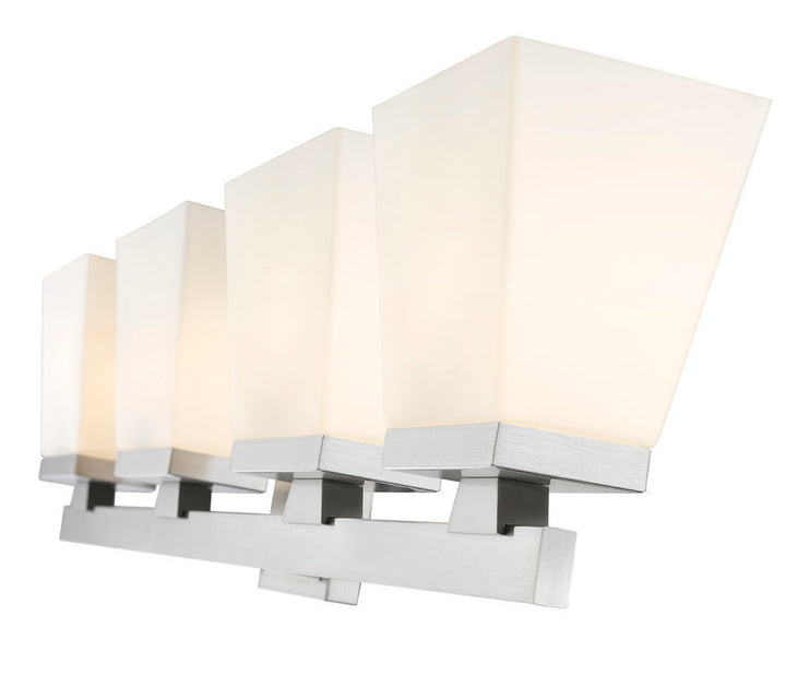 Steel Frame with Glass Shade Vanity Light