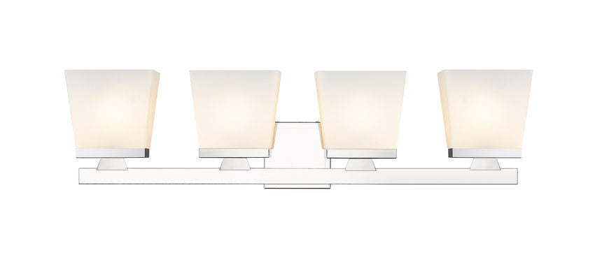 Steel Frame with Glass Shade Vanity Light