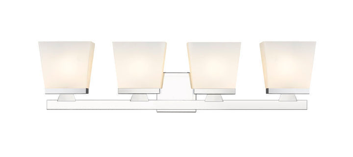Steel Frame with Glass Shade Vanity Light