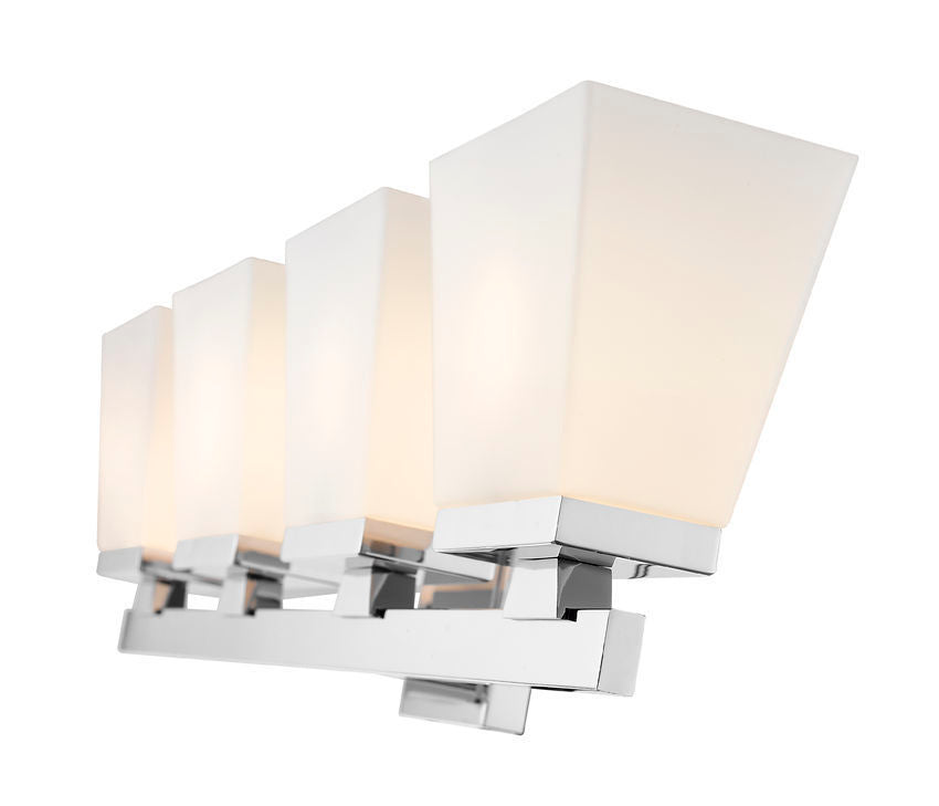 Steel Frame with Glass Shade Vanity Light