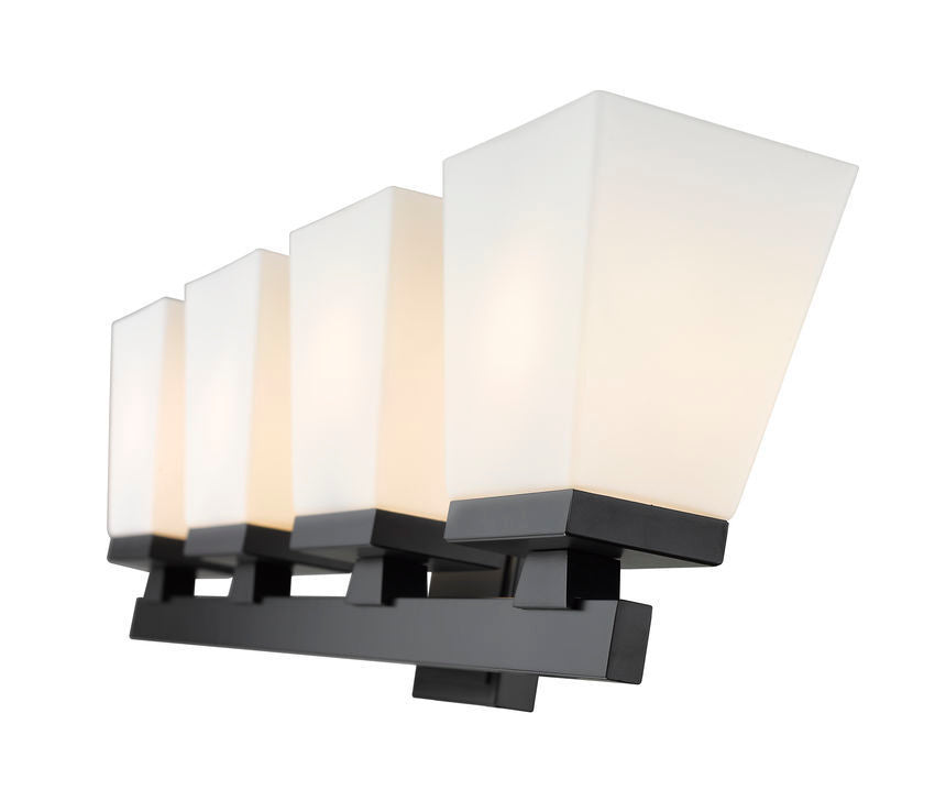 Steel Frame with Glass Shade Vanity Light