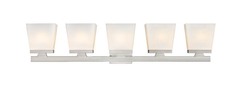 Steel Frame with Glass Shade Vanity Light