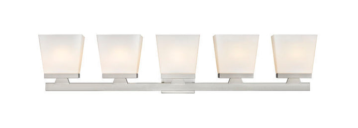 Steel Frame with Glass Shade Vanity Light
