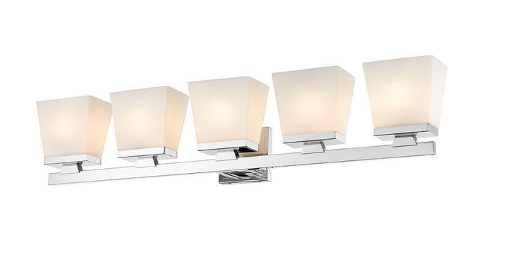 Steel Frame with Glass Shade Vanity Light