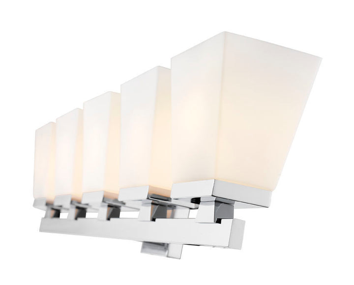 Steel Frame with Glass Shade Vanity Light