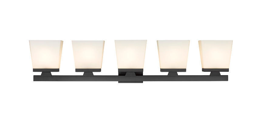 Steel Frame with Glass Shade Vanity Light