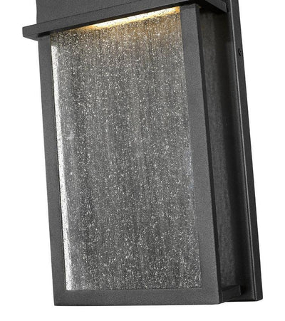 LED Black Frame with Seedy Glass Shade Outdoor Wall Sconce - LV LIGHTING