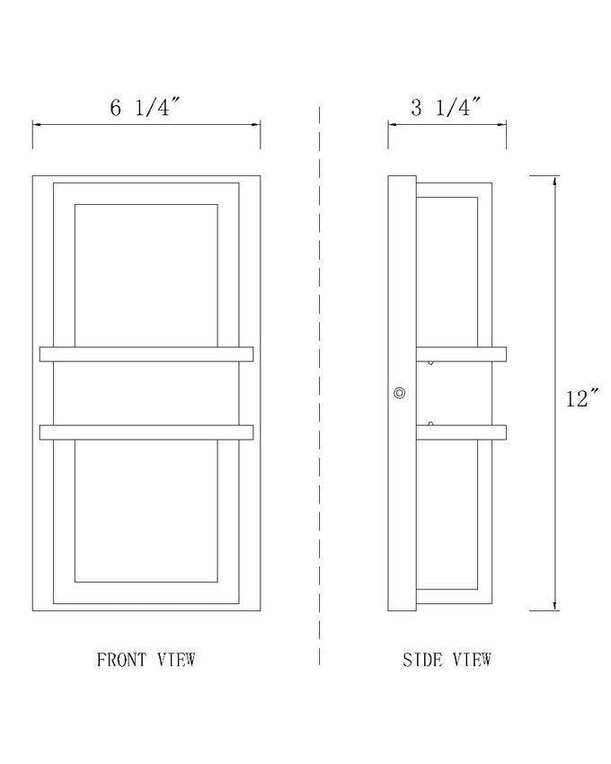 LED Black Frame with Seedy Glass Shade Outdoor Wall Sconce - LV LIGHTING