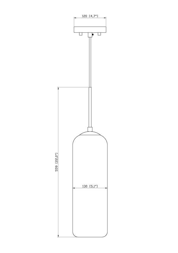 Steel Frame with Capsule Like Glass Shade Pendant