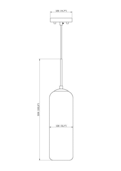 Steel Frame with Capsule Like Glass Shade Pendant