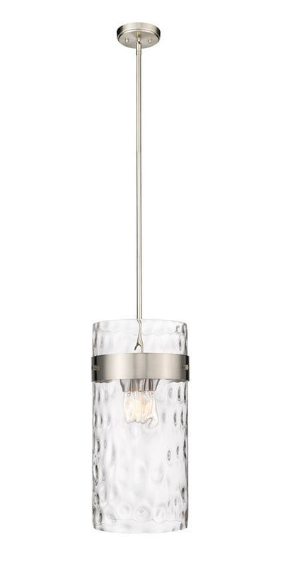 Steel Frame with Clear Cylindrical Glass Shade Pendant