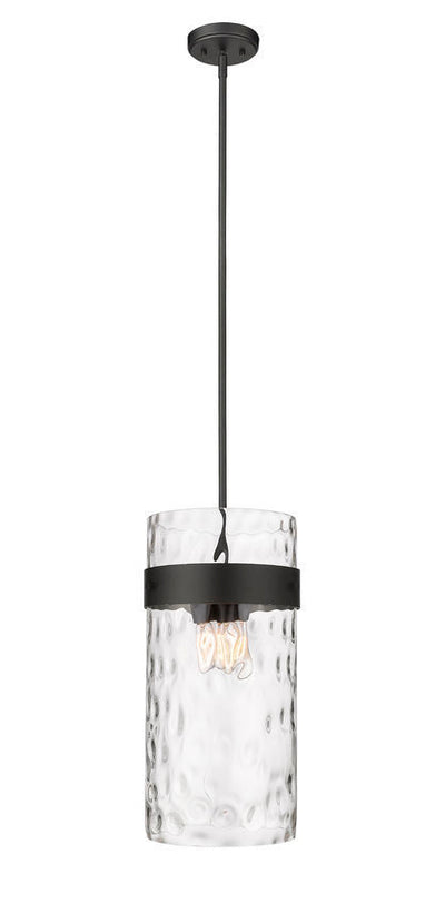 Steel Frame with Clear Cylindrical Glass Shade Pendant