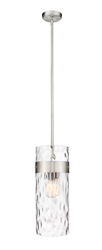 Steel Frame with Clear Cylindrical Glass Shade Pendant