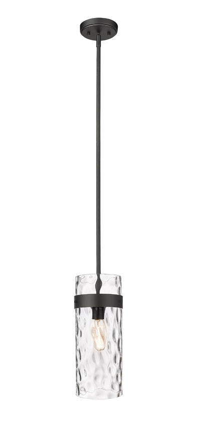 Steel Frame with Clear Cylindrical Glass Shade Pendant