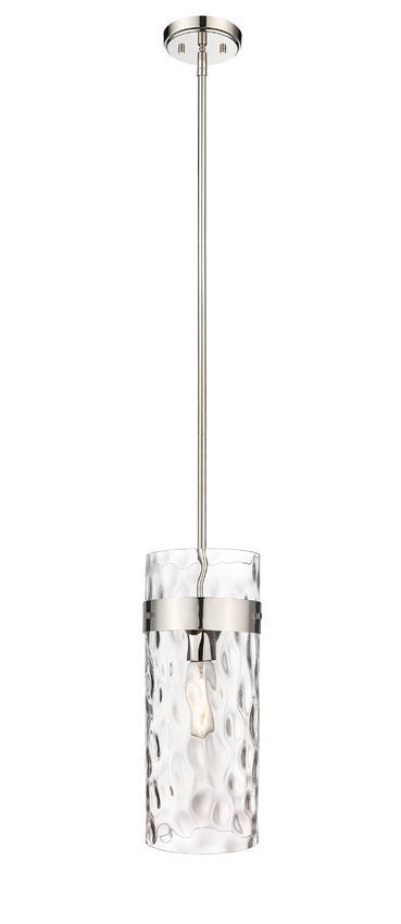 Steel Frame with Clear Cylindrical Glass Shade Pendant