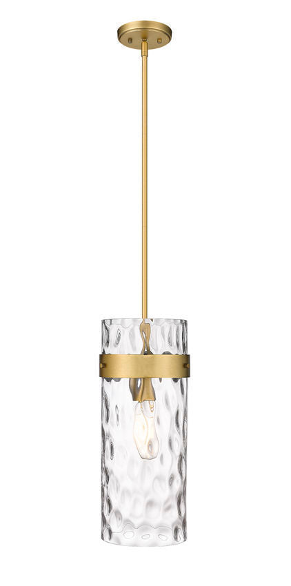 Steel Frame with Clear Cylindrical Glass Shade Pendant