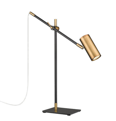 Steel Rod with Adjustable Arm Table Lamp