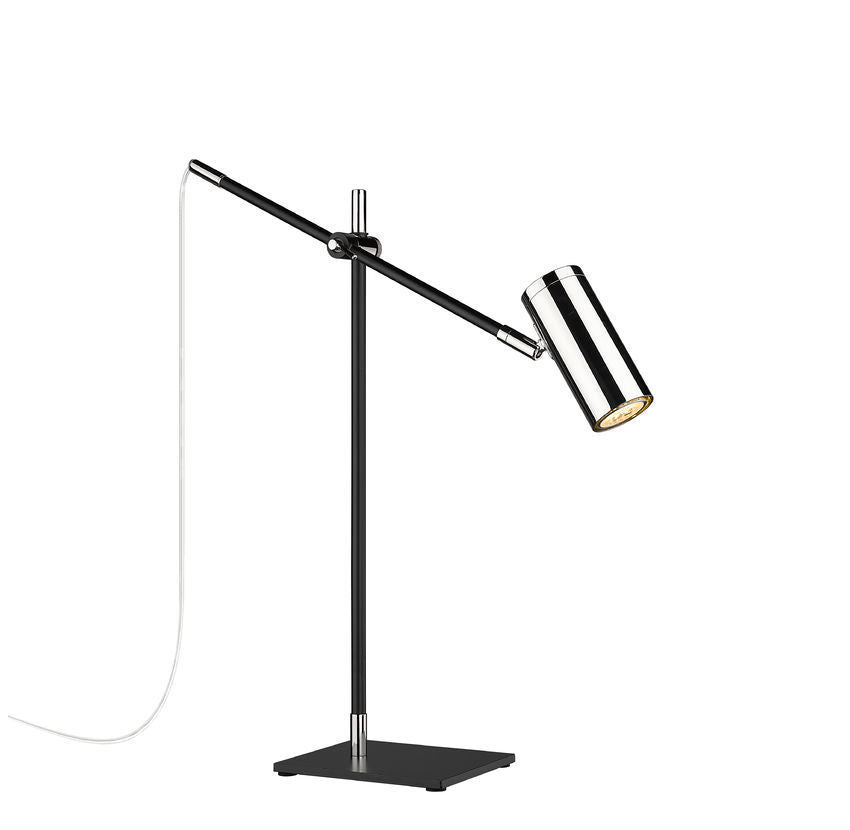 Steel Rod with Adjustable Arm Table Lamp