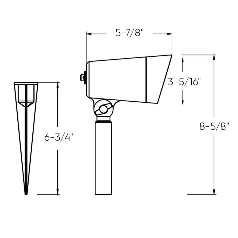 LED Black Adjustable with Color Changeable Landscape Spotlight - LV LIGHTING