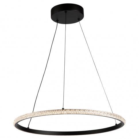 LED Black Ring with Acrylic Diffuser Pendant / Chandelier - LV LIGHTING