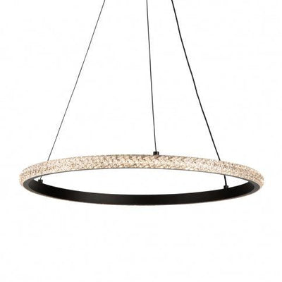 LED Black Ring with Acrylic Diffuser Pendant / Chandelier - LV LIGHTING