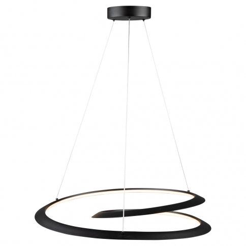 LED Black with Twisted Ring Chandelier - LV LIGHTING