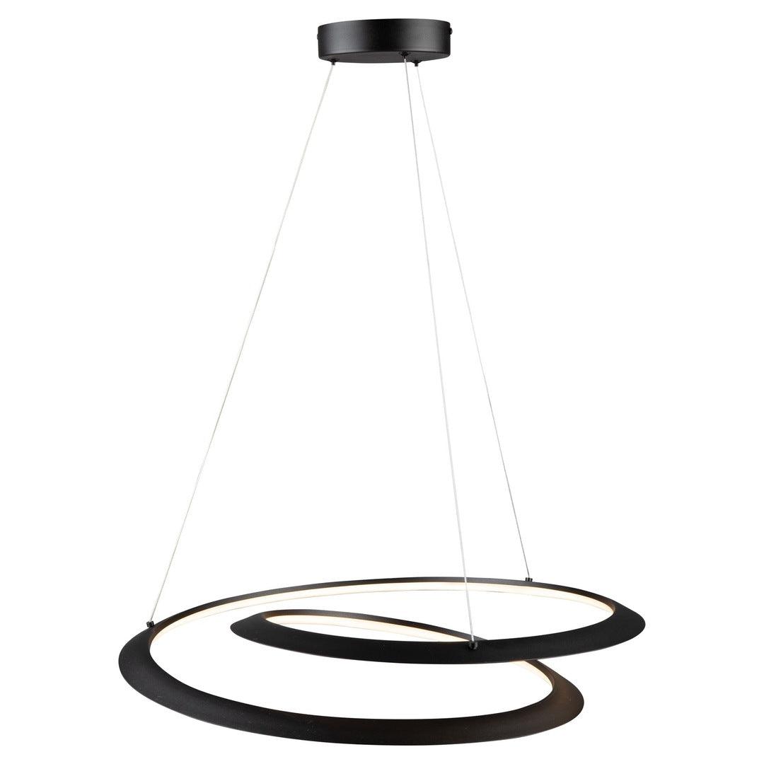 LED Black with Twisted Ring Chandelier - LV LIGHTING