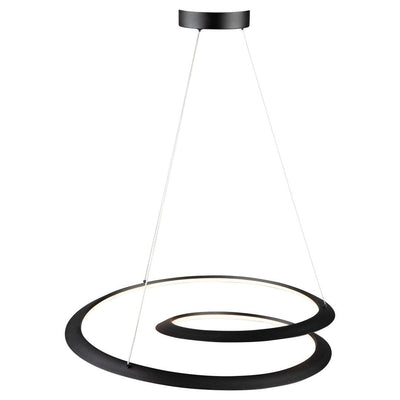 LED Black with Twisted Ring Chandelier - LV LIGHTING