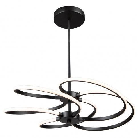 LED Black Blade Frame with Acrylic Diffuser Chandelier - LV LIGHTING