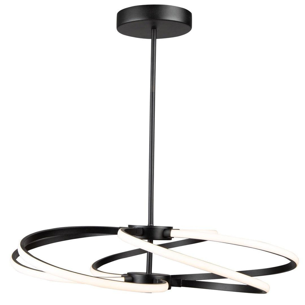 LED Black Blade Frame with Acrylic Diffuser Chandelier - LV LIGHTING