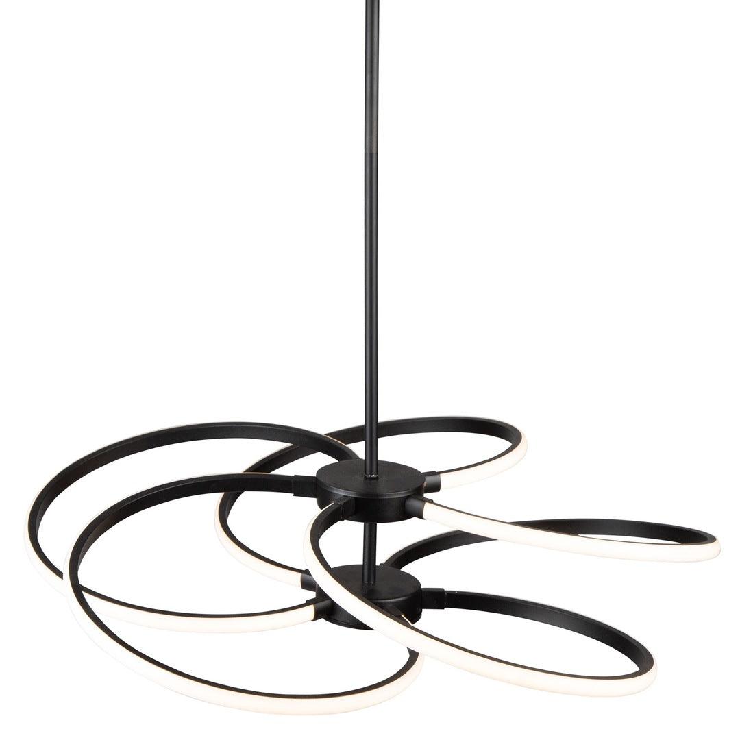 LED Black Blade Frame with Acrylic Diffuser Chandelier - LV LIGHTING