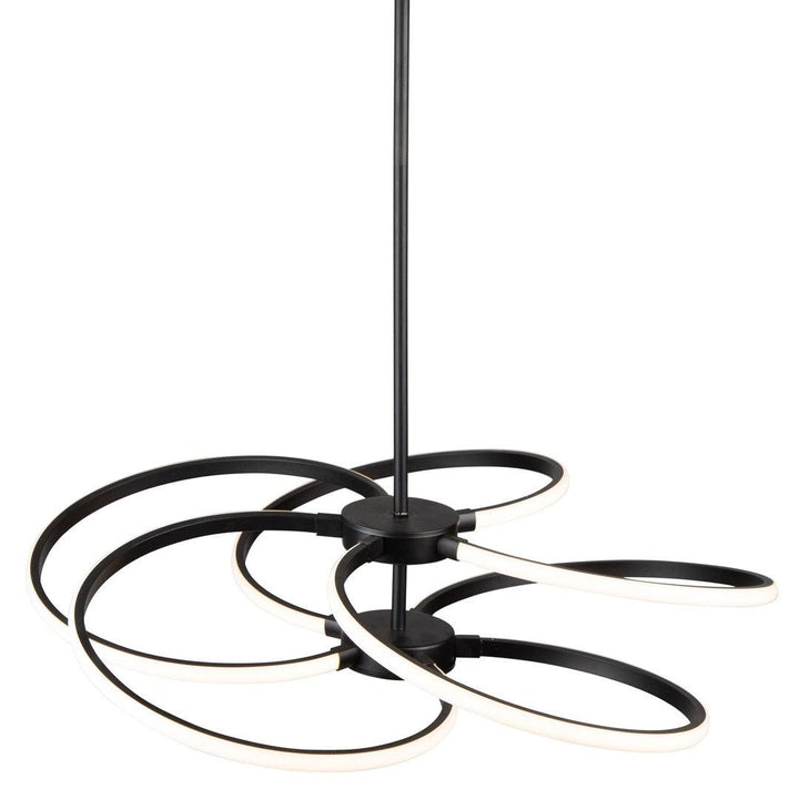 LED Black Blade Frame with Acrylic Diffuser Chandelier - LV LIGHTING