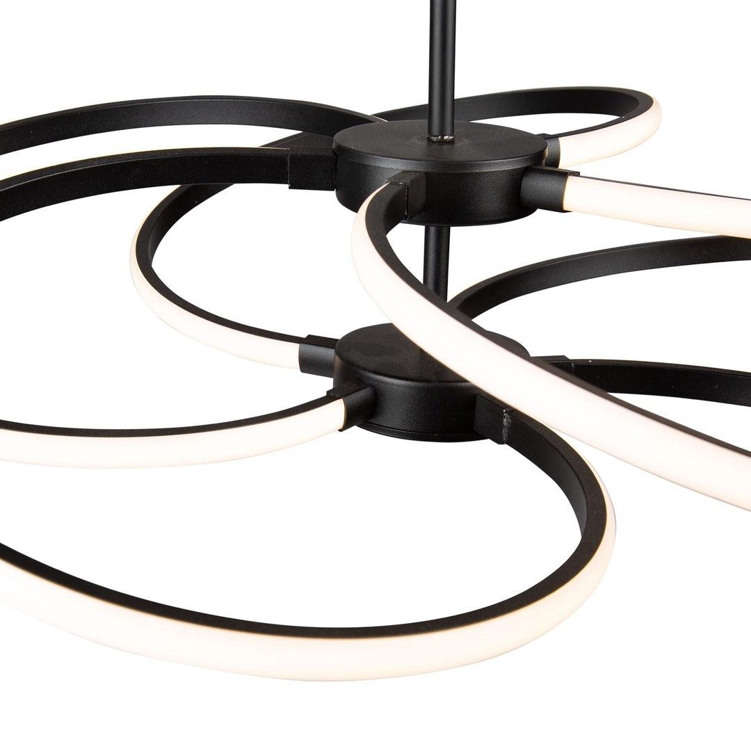 LED Black Blade Frame with Acrylic Diffuser Chandelier - LV LIGHTING