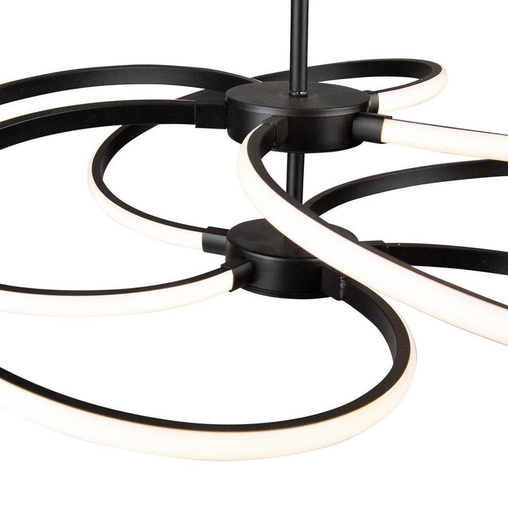 LED Black Blade Frame with Acrylic Diffuser Chandelier - LV LIGHTING