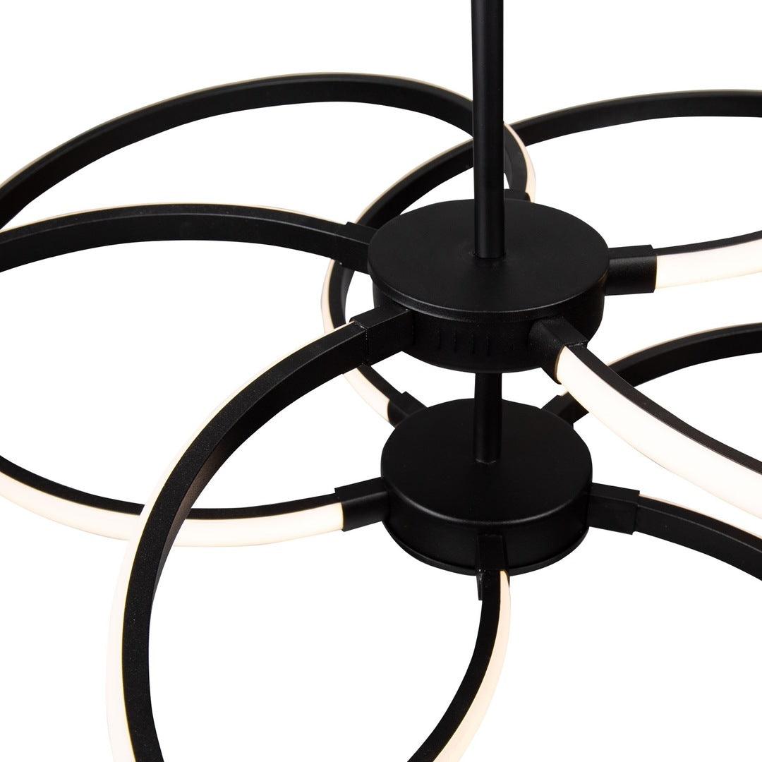 LED Black Blade Frame with Acrylic Diffuser Chandelier - LV LIGHTING