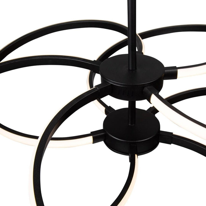 LED Black Blade Frame with Acrylic Diffuser Chandelier - LV LIGHTING