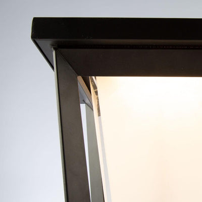 LED Black Aluminum Frame with Frosted White Diffuser Outdoor Post Light - LV LIGHTING