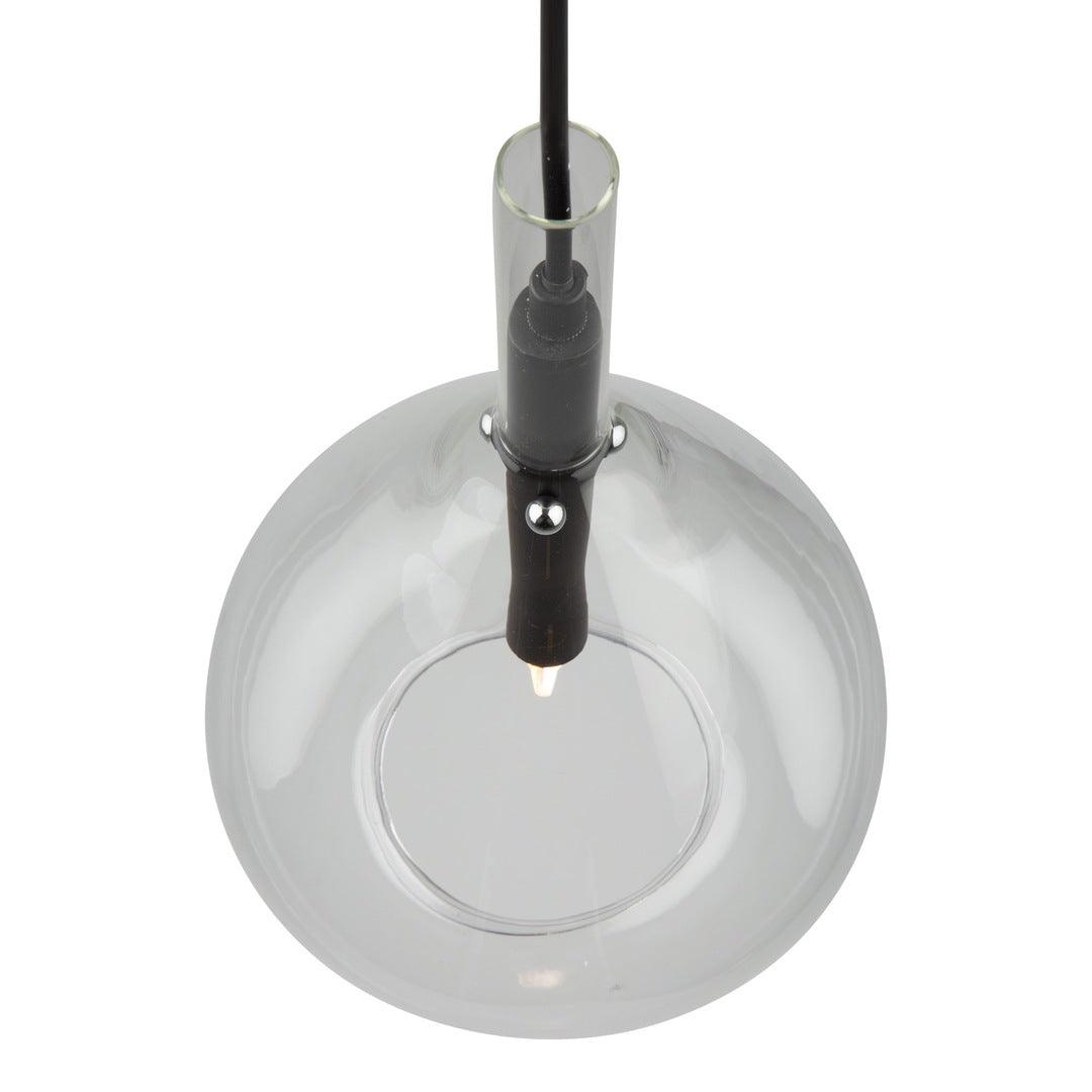 Black with Unique Clear Glass Shade Pendant - LV LIGHTING