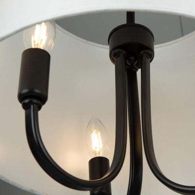 Steel Arch Arm with Fabric Shade Flush Mount - LV LIGHTING