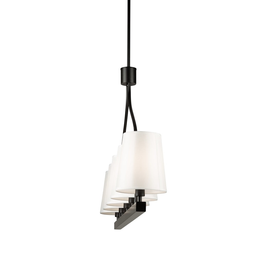 Steel Frame with Fabric Shade Linear Pendant